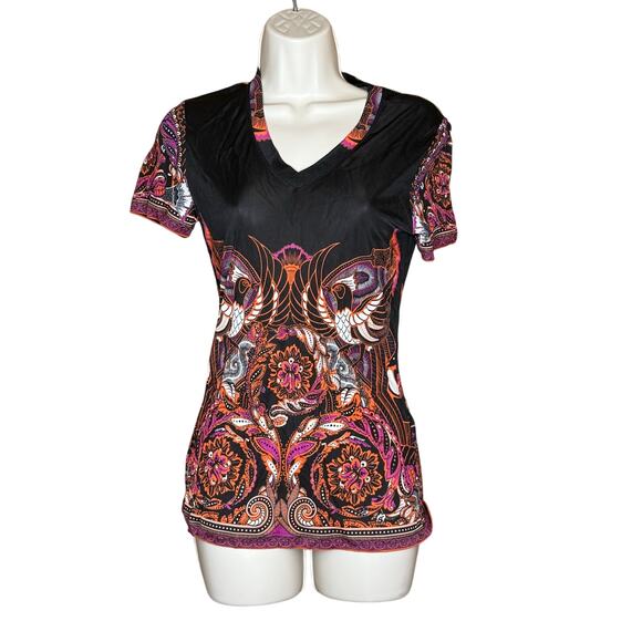 Versace Collection Stunning Short Sleeve Top Italian 42 - Picture 1 of 8